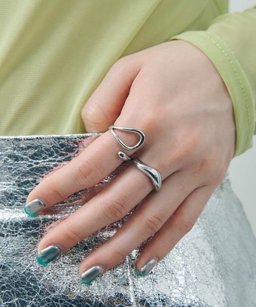 GOLDY（ゴールディ）の「ループ ライン メタル セット リング（リング・レディース・ゴールド/シルバー系その他/ゴールド系その他/シルバー・FREE）」の2枚目の写真