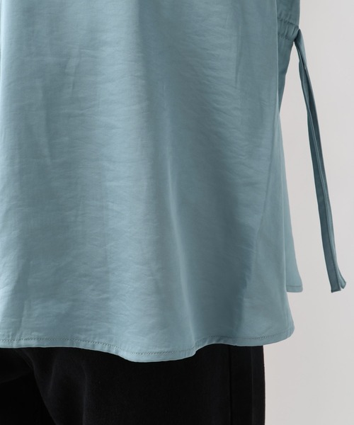 HARE（ハレ）の「ドロストデザインサテンシャツ(HARE)（シャツ/ブラウス・メンズ・ブルー/グレー/ブラック・FREE）」の17枚目の写真