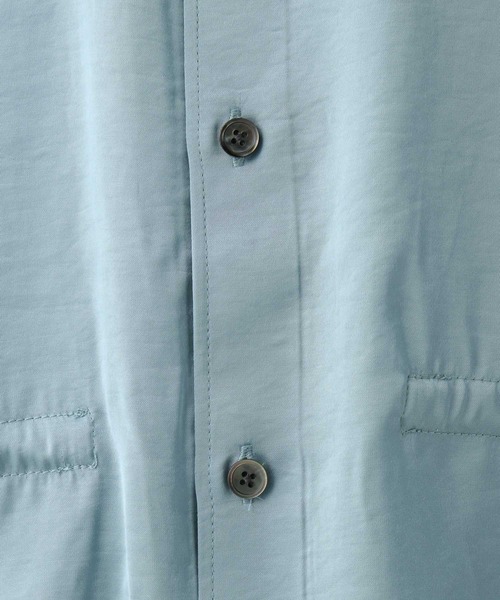 HARE（ハレ）の「ドロストデザインサテンシャツ(HARE)（シャツ/ブラウス・メンズ・ブルー/グレー/ブラック・FREE）」の18枚目の写真