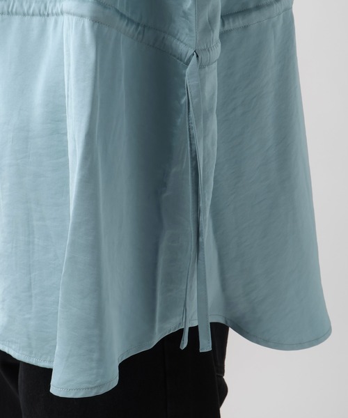 HARE（ハレ）の「ドロストデザインサテンシャツ(HARE)（シャツ/ブラウス・メンズ・ブルー/グレー/ブラック・FREE）」の19枚目の写真