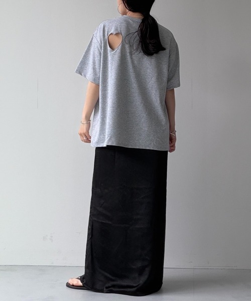 wee9s（ウィークス）の「heart hole tee / ハートホールティー（Tシャツ/カットソー・レディース・ブラック/グレー・FREE）」の20枚目の写真