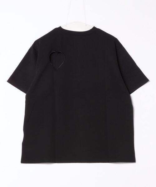 wee9s（ウィークス）の「heart hole tee / ハートホールティー（Tシャツ/カットソー・レディース・ブラック/グレー・FREE）」の3枚目の写真