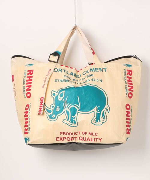 B.C STOCK（ベーセーストック）の「thailandmade wasted recycle tote l（ショルダーバッグ・メンズ・ネイビー/ブルー系その他・LARGE）」の2枚目の写真