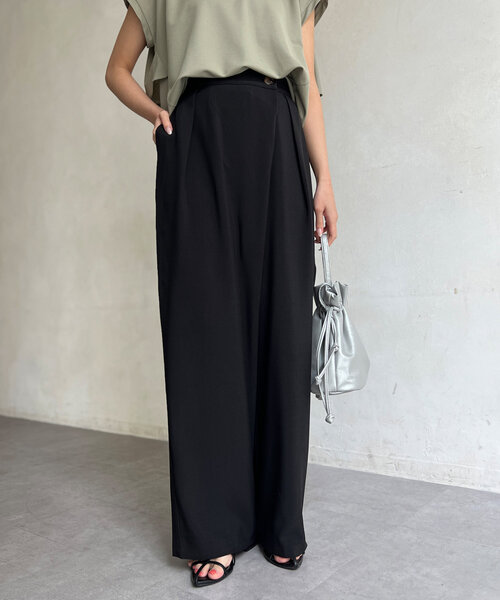 Chez toi（シェトワ）の「ラップワイドパンツ（その他パンツ・レディース・ベージュ/カーキ/ブラック・FREE）」の10枚目の写真