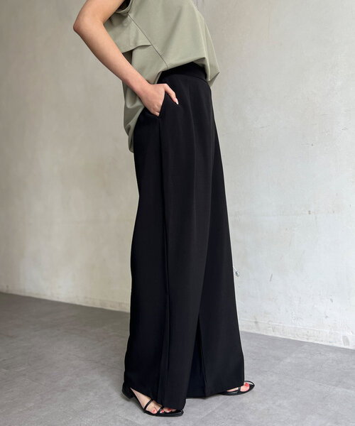 Chez toi（シェトワ）の「ラップワイドパンツ（その他パンツ・レディース・ベージュ/カーキ/ブラック・FREE）」の6枚目の写真