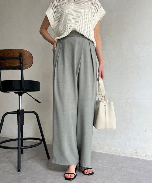 Chez toi（シェトワ）の「ラップワイドパンツ（その他パンツ・レディース・ベージュ/カーキ/ブラック・FREE）」の12枚目の写真