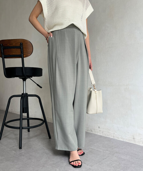 Chez toi（シェトワ）の「ラップワイドパンツ（その他パンツ・レディース・ベージュ/カーキ/ブラック・FREE）」の4枚目の写真