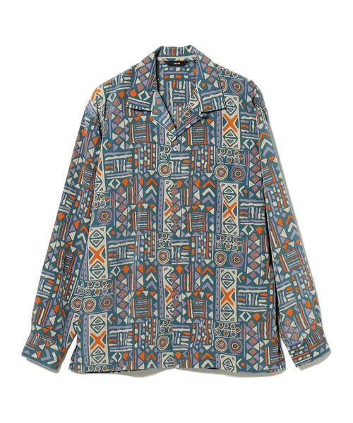 BEAMS(ビームス)の「BEAMS / プリント オープンカラーシャツ(シャツ/ブラウス・メンズ・ブルー/ブラック・XL/L/M/S)」の14枚目の写真