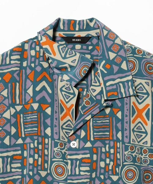 BEAMS(ビームス)の「BEAMS / プリント オープンカラーシャツ(シャツ/ブラウス・メンズ・ブルー/ブラック・XL/L/M/S)」の15枚目の写真