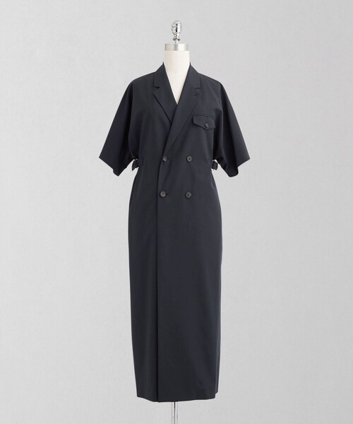 美品 ロエフ LOEFF 24AW ダブルブレストワンピース 0 ブラック 美品 ロエフ LOEFF 24AW ダブルブレストワンピース 0 ブラック