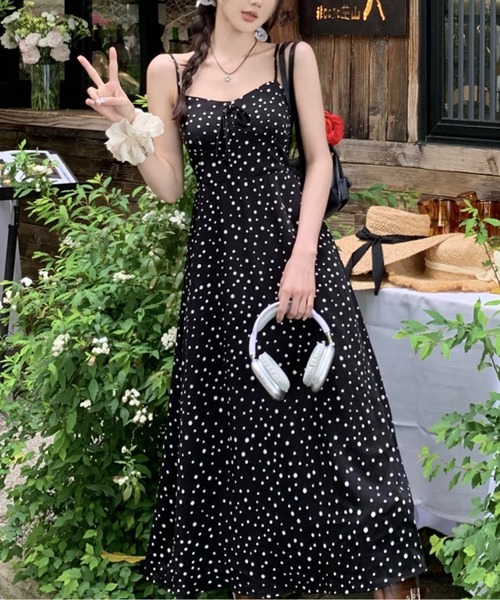 SPIGA(スピーガ)の「胸切替ロングワンピース(ジャンパースカート・レディース・ブラック・FREE)」の14枚目の写真