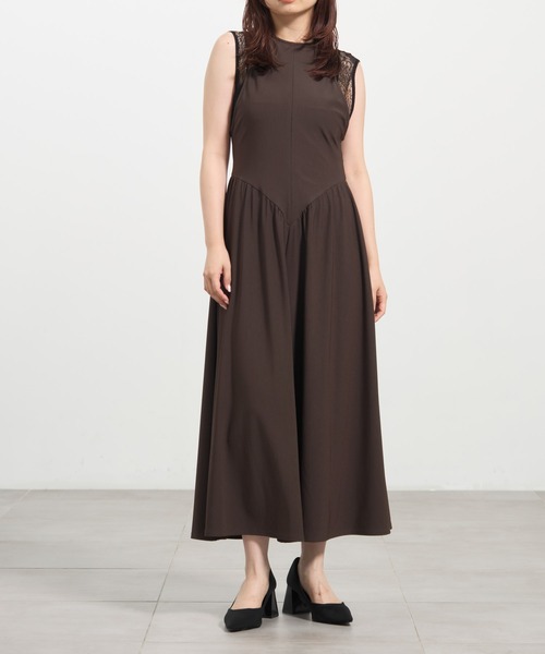 FETICO 23SS LAYERED TANK DRESS サイズ2 ブラウン セール】【FETICO/フェティコ】別注 LAYERED TANK DRESS