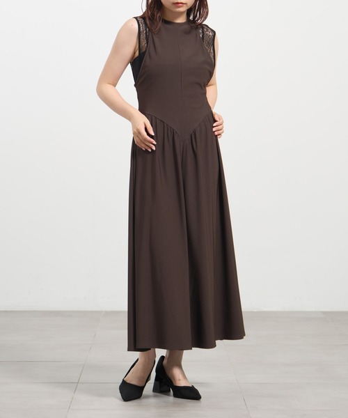 FETICO（フェティコ）の「【FETICO/フェティコ】別注 LAYERED TANK DRESS/レイヤードタンクドレス/ワンピース（ワンピース・レディース・ブラック/ブラウン・1/2）」の14枚目の写真