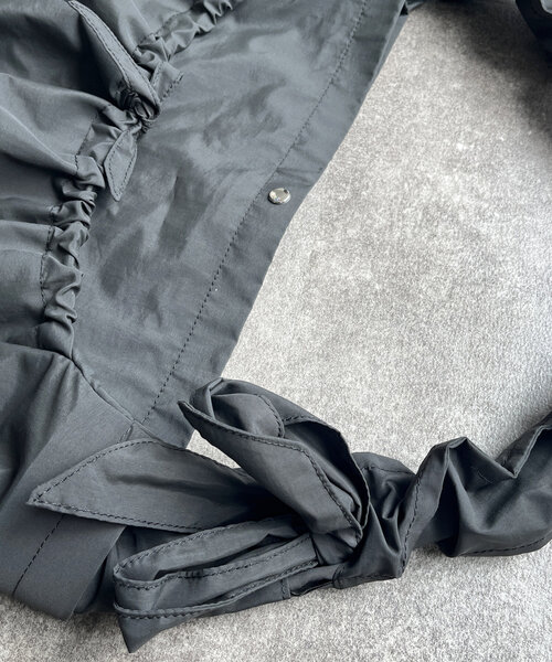 CPCM(シーピーシーエム)の「ナイロンリボンギャザーショルダー(ショルダーバッグ・レディース・ブラウン/アイボリー/ブラック/カーキ・FREE)」の12枚目の写真