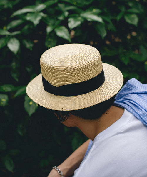 417 EDIFICE（フォーワンセブンエディフィス）の「田中帽子店 417別注 カンカン帽（ハット・メンズ・アイボリー・MEDIUM/LARGE）」の12枚目の写真