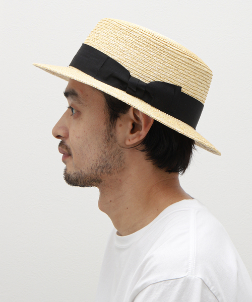 417 EDIFICE（フォーワンセブンエディフィス）の「田中帽子店 417別注 カンカン帽（ハット・メンズ・アイボリー・MEDIUM/LARGE）」の18枚目の写真