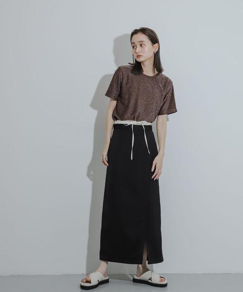 SENSE OF PLACE by URBAN RESEARCH（センスオブプレイスバイアーバンリサーチ）の「ドロストデザインタイトスカート（スカート・レディース・カーキ/ブラック/ベージュ・SMALL/MEDIUM）」の10枚目の写真