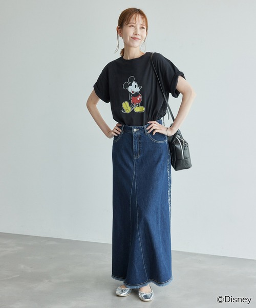 MICKEY MOUSE(ミッキーマウス)の「MICKEY MOUSE/プリントTシャツ(Tシャツ/カットソー・レディース・ブラック/ホワイト・38)」の8枚目の写真