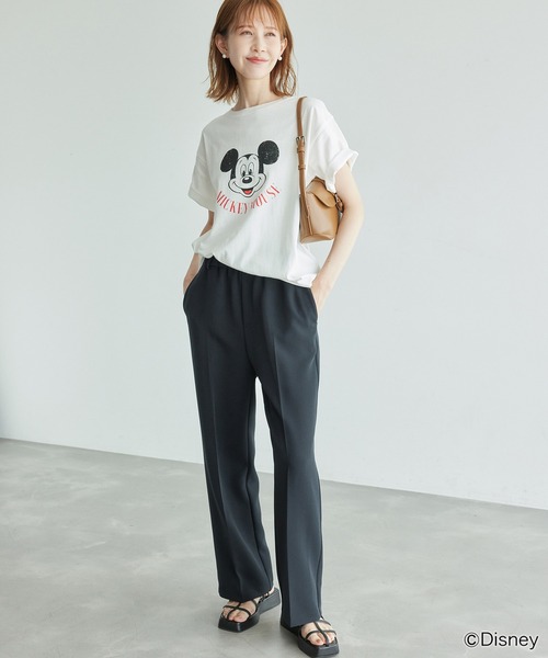 MICKEY MOUSE(ミッキーマウス)の「MICKEY MOUSE/プリントTシャツ(Tシャツ/カットソー・レディース・ブラック/ホワイト・38)」の3枚目の写真
