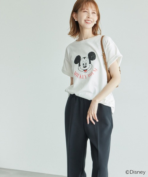 MICKEY MOUSE(ミッキーマウス)の「MICKEY MOUSE/プリントTシャツ(Tシャツ/カットソー・レディース・ブラック/ホワイト・38)」の21枚目の写真