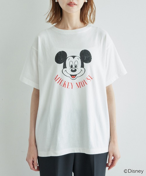 MICKEY MOUSE(ミッキーマウス)の「MICKEY MOUSE/プリントTシャツ(Tシャツ/カットソー・レディース・ブラック/ホワイト・38)」の20枚目の写真