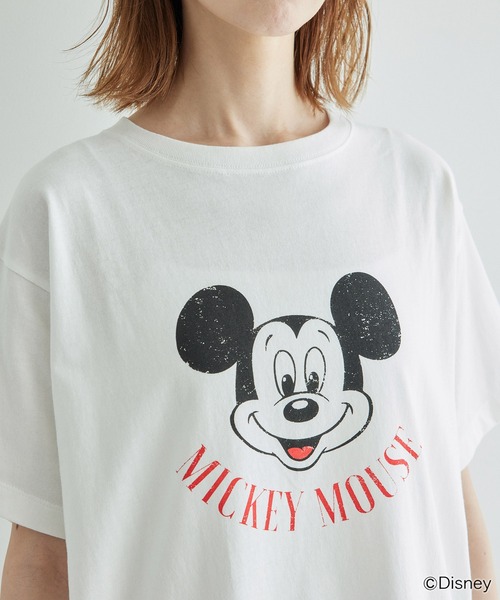 MICKEY MOUSE(ミッキーマウス)の「MICKEY MOUSE/プリントTシャツ(Tシャツ/カットソー・レディース・ブラック/ホワイト・38)」の17枚目の写真