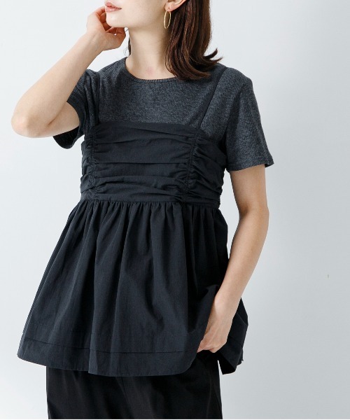 URBAN RESEARCH Sonny Label（アーバンリサーチサニーレーベル）の「ペプラムビスチェキャミソール（キャミソール・レディース・ブラック/ホワイト系その他・FREE）」の2枚目の写真