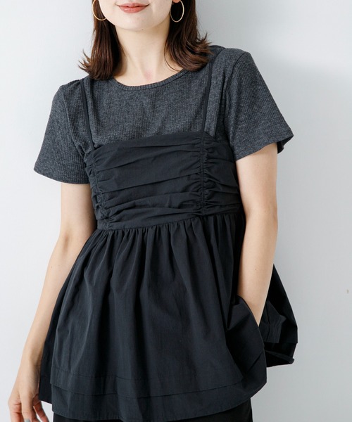 URBAN RESEARCH Sonny Label（アーバンリサーチサニーレーベル）の「ペプラムビスチェキャミソール（キャミソール・レディース・ブラック/ホワイト系その他・FREE）」の13枚目の写真