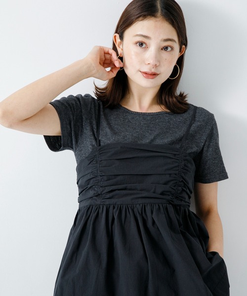 URBAN RESEARCH Sonny Label（アーバンリサーチサニーレーベル）の「ペプラムビスチェキャミソール（キャミソール・レディース・ブラック/ホワイト系その他・FREE）」の14枚目の写真