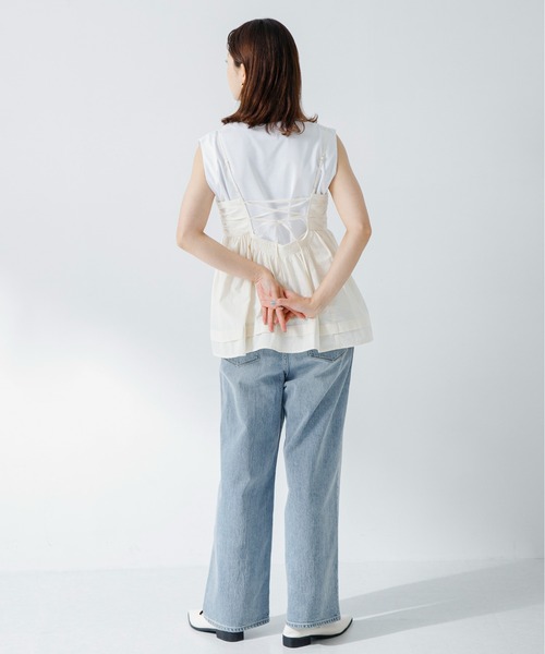 URBAN RESEARCH Sonny Label（アーバンリサーチサニーレーベル）の「ペプラムビスチェキャミソール（キャミソール・レディース・ブラック/ホワイト系その他・FREE）」の11枚目の写真