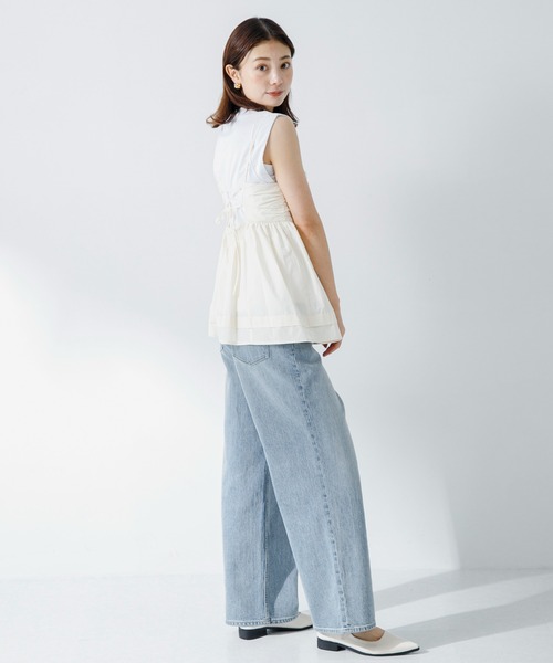 URBAN RESEARCH Sonny Label（アーバンリサーチサニーレーベル）の「ペプラムビスチェキャミソール（キャミソール・レディース・ブラック/ホワイト系その他・FREE）」の12枚目の写真