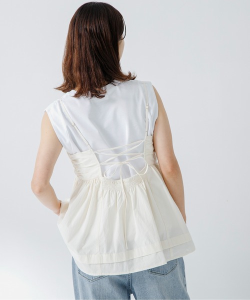 URBAN RESEARCH Sonny Label（アーバンリサーチサニーレーベル）の「ペプラムビスチェキャミソール（キャミソール・レディース・ブラック/ホワイト系その他・FREE）」の8枚目の写真