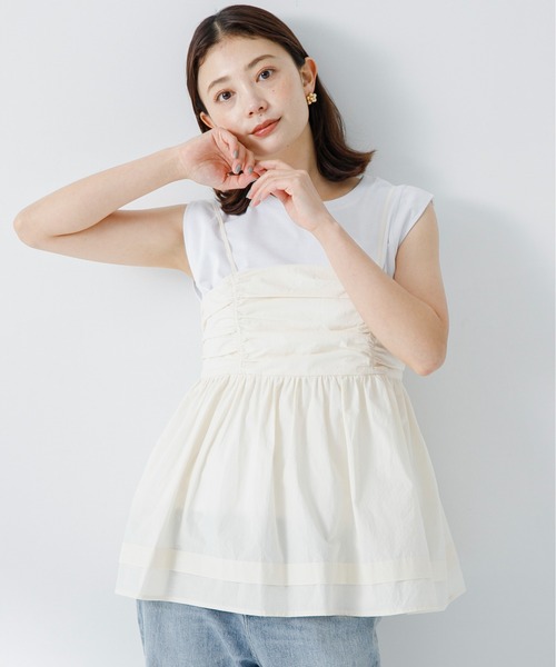 URBAN RESEARCH Sonny Label（アーバンリサーチサニーレーベル）の「ペプラムビスチェキャミソール（キャミソール・レディース・ブラック/ホワイト系その他・FREE）」の4枚目の写真