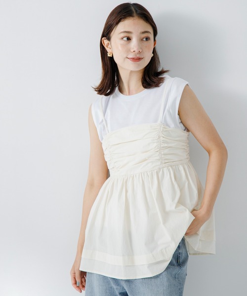 URBAN RESEARCH Sonny Label（アーバンリサーチサニーレーベル）の「ペプラムビスチェキャミソール（キャミソール・レディース・ブラック/ホワイト系その他・FREE）」の5枚目の写真