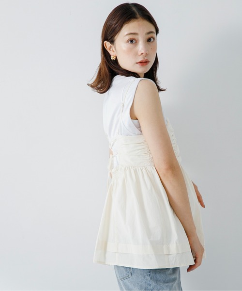 URBAN RESEARCH Sonny Label（アーバンリサーチサニーレーベル）の「ペプラムビスチェキャミソール（キャミソール・レディース・ブラック/ホワイト系その他・FREE）」の7枚目の写真