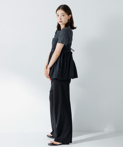 URBAN RESEARCH Sonny Label（アーバンリサーチサニーレーベル）の「ペプラムビスチェキャミソール（キャミソール・レディース・ブラック/ホワイト系その他・FREE）」の19枚目の写真