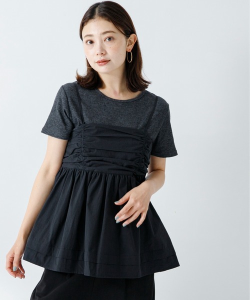 URBAN RESEARCH Sonny Label（アーバンリサーチサニーレーベル）の「ペプラムビスチェキャミソール（キャミソール・レディース・ブラック/ホワイト系その他・FREE）」の15枚目の写真