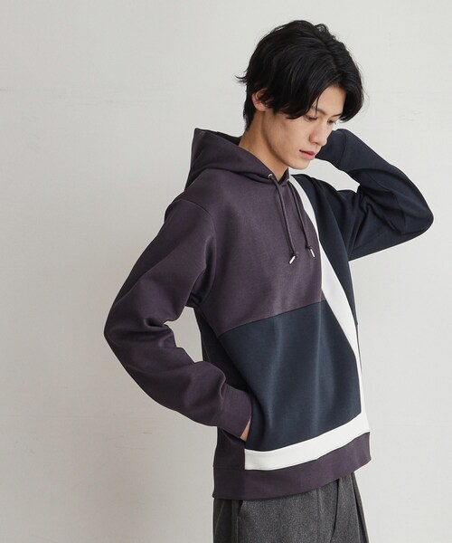 THE SHOP TK （ザ ショップ ティーケー ）の「◆ライトダンボールパーカー（パーカー・メンズ・ネイビー系3/ネイビー系4/ホワイト系6/パープル系その他/ホワイト系7/パープル系2・02/03/04）」の9枚目の写真