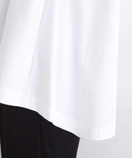 【セール】【洗える／キレイめ/日本製】バックフレア ロングTシャツ（Tシャツ/カットソー）｜INDIVI（インディヴィ）