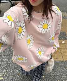 【HELLO.SANFRANCISCO/ハローサンフランシスコ】マーガレットプリントオーバースウェット