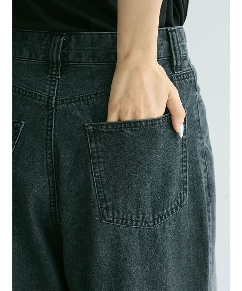 CRAFT STANDARD BOUTIQUE(クラフトスタンダードブティック)の「デニムロールUPワイドストレートパンツ(デニムパンツ・レディース・インディゴブルー/ナチュラル/ブラック・L/M)」の6枚目の写真