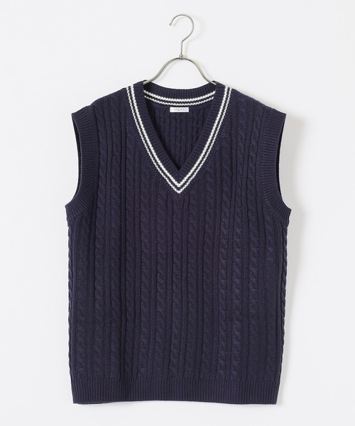 Honeys（ハニーズ）の「ライン入りベスト（ベスト・レディース・ネイビー/ベージュ/アイボリー/杢グレー・S/M/L）」の16枚目の写真