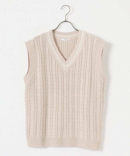 Honeys（ハニーズ）の「ライン入りベスト（ベスト・レディース・ネイビー/ベージュ/アイボリー/杢グレー・S/M/L）」の20枚目の写真