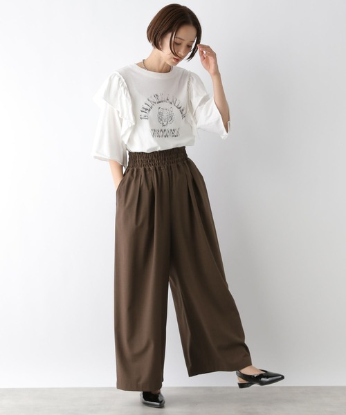 LEPSIM(レプシィム)の「リメイク風6分袖T 142654(Tシャツ/カットソー・レディース・オフホワイト/グレー/ブルー・FREE)」の10枚目の写真