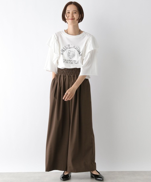 LEPSIM(レプシィム)の「リメイク風6分袖T 142654(Tシャツ/カットソー・レディース・オフホワイト/グレー/ブルー・FREE)」の9枚目の写真