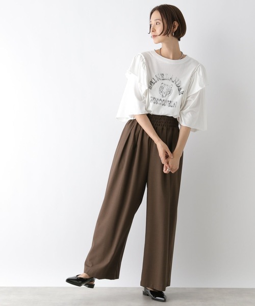 LEPSIM(レプシィム)の「リメイク風6分袖T 142654(Tシャツ/カットソー・レディース・オフホワイト/グレー/ブルー・FREE)」の8枚目の写真