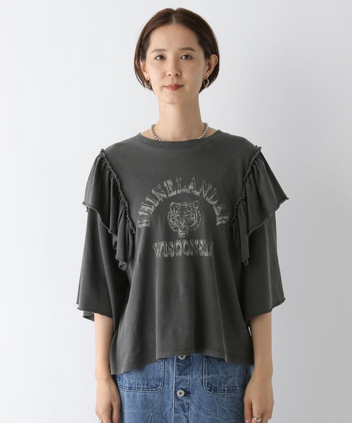 LEPSIM(レプシィム)の「リメイク風6分袖T 142654(Tシャツ/カットソー・レディース・オフホワイト/グレー/ブルー・FREE)」の22枚目の写真