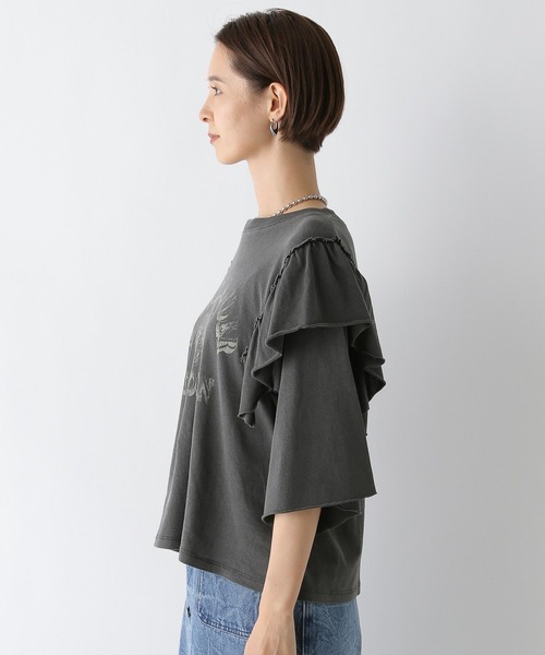 LEPSIM(レプシィム)の「リメイク風6分袖T 142654(Tシャツ/カットソー・レディース・オフホワイト/グレー/ブルー・FREE)」の21枚目の写真