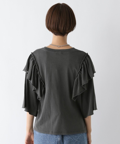 LEPSIM(レプシィム)の「リメイク風6分袖T 142654(Tシャツ/カットソー・レディース・オフホワイト/グレー/ブルー・FREE)」の20枚目の写真