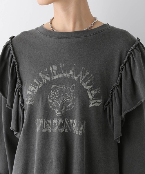 LEPSIM(レプシィム)の「リメイク風6分袖T 142654(Tシャツ/カットソー・レディース・オフホワイト/グレー/ブルー・FREE)」の19枚目の写真